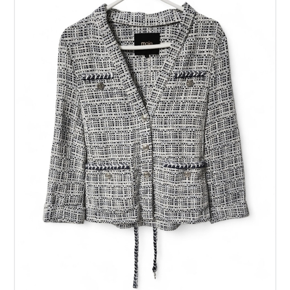 Maje Tweed Jacket Blazer - Picture 4 of 12